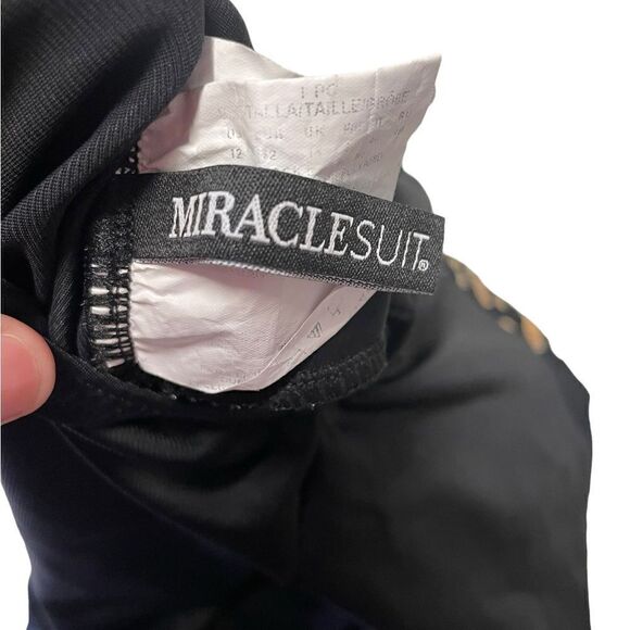 MIRACLESUIT DALI LEOPARD IT'S A WRAP UNDERWIRE ONE PIECE SWIMSUIT Sz 12 - Picture 9 of 11